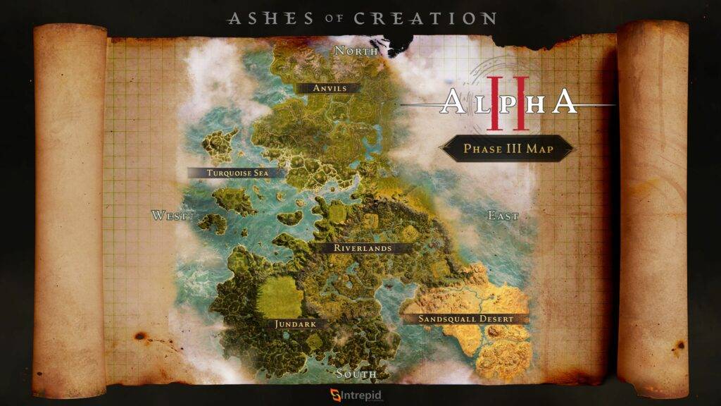Карта третьей фазы тестирования Ashes of Creation